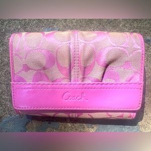 Pink coach wallet